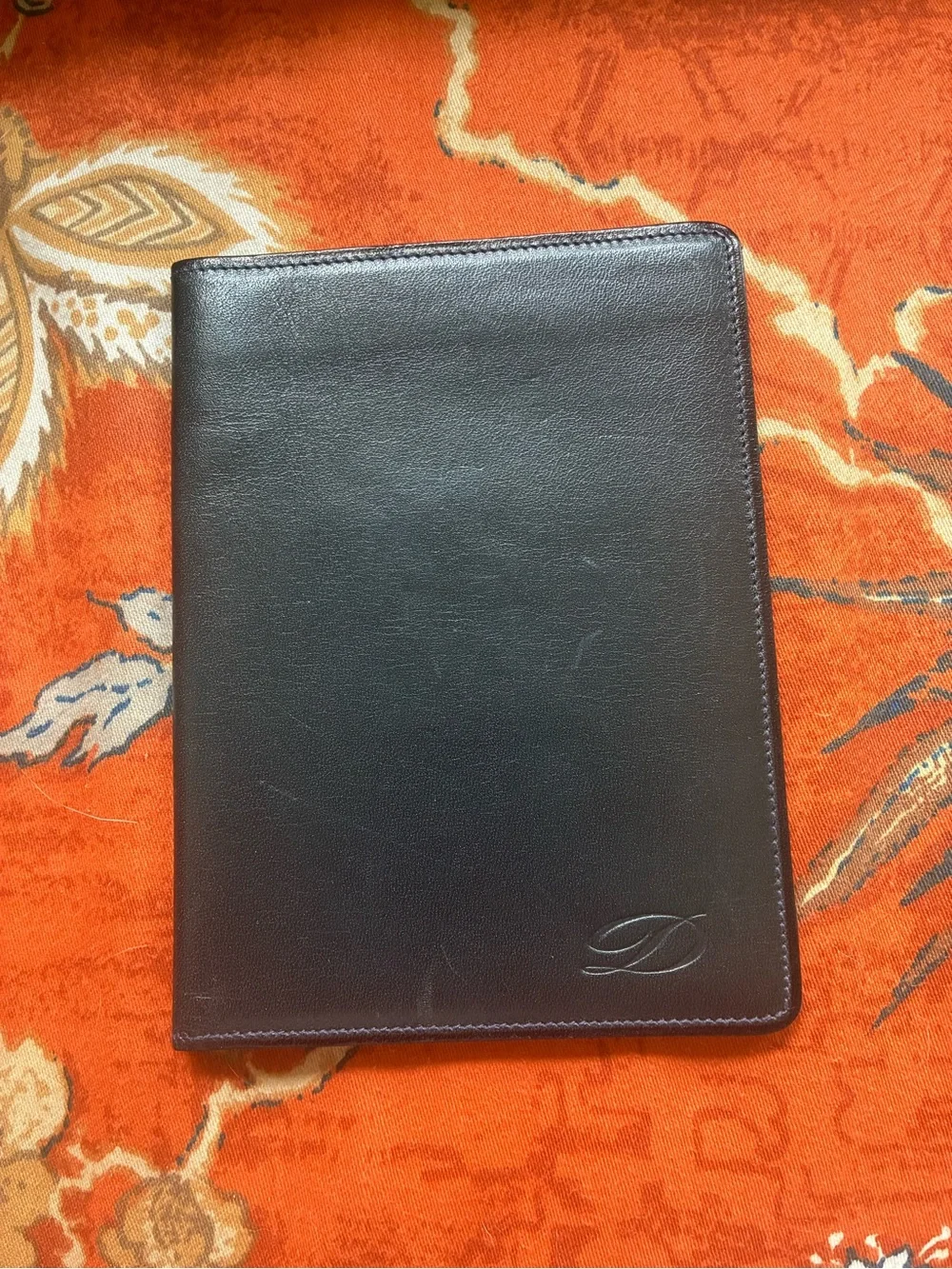S.T. Dupont Black Leather Passport Wallet